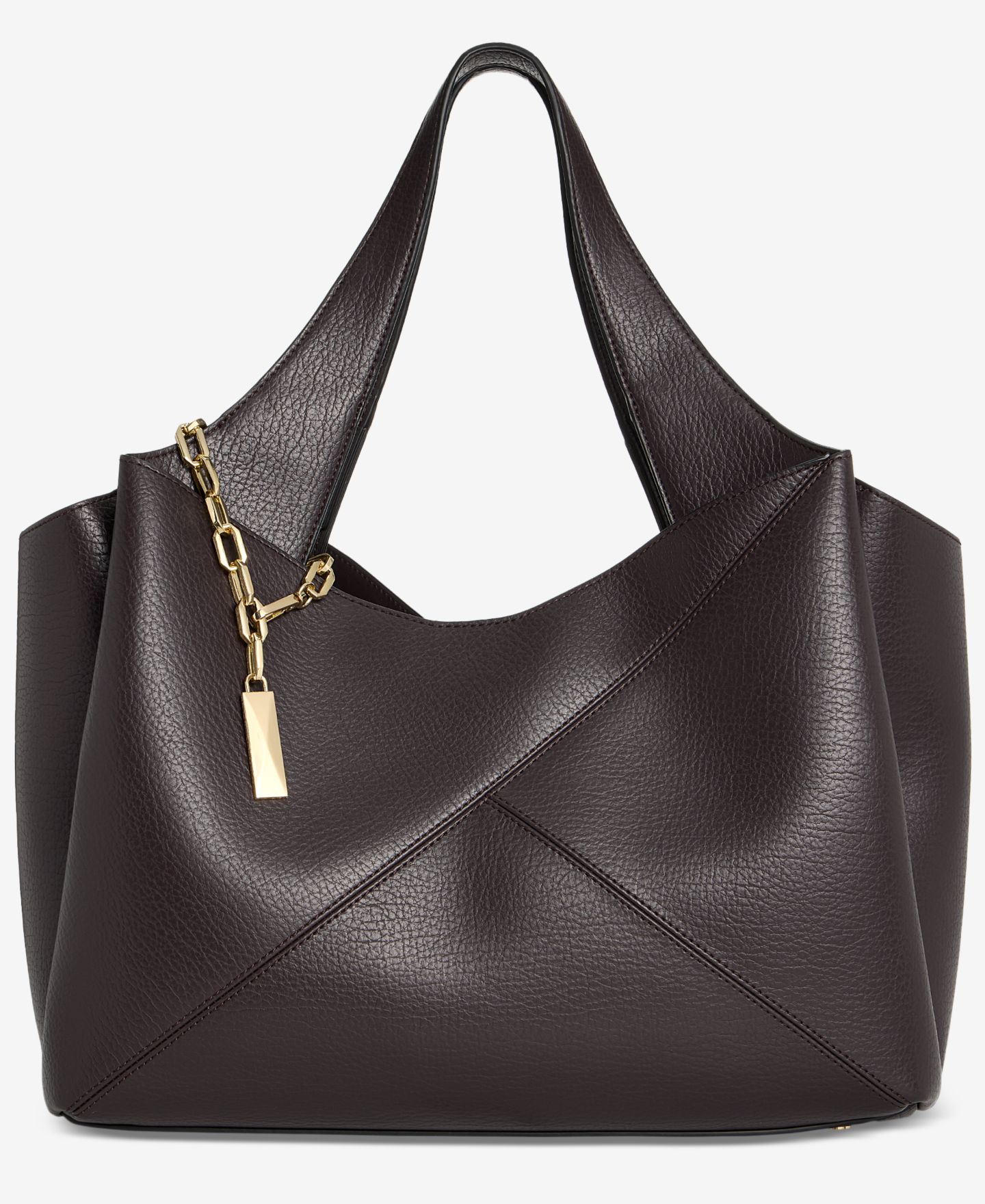 Женская сумка I.N.C. International Concepts Liliah Large Seamed, цвет: Шоколадный сливовый — фото 1