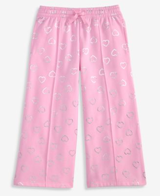 Girls' 12M-5T Metallic-Heart Sweatpants