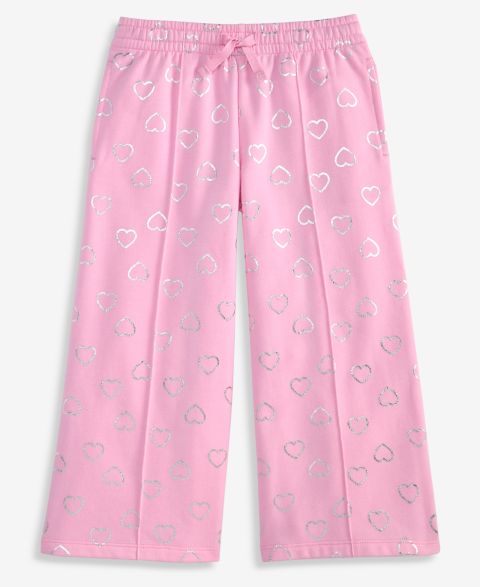 Брюки Epic Threads Metallic-Heart Sweatpants для девочек, цвет: Bonbon