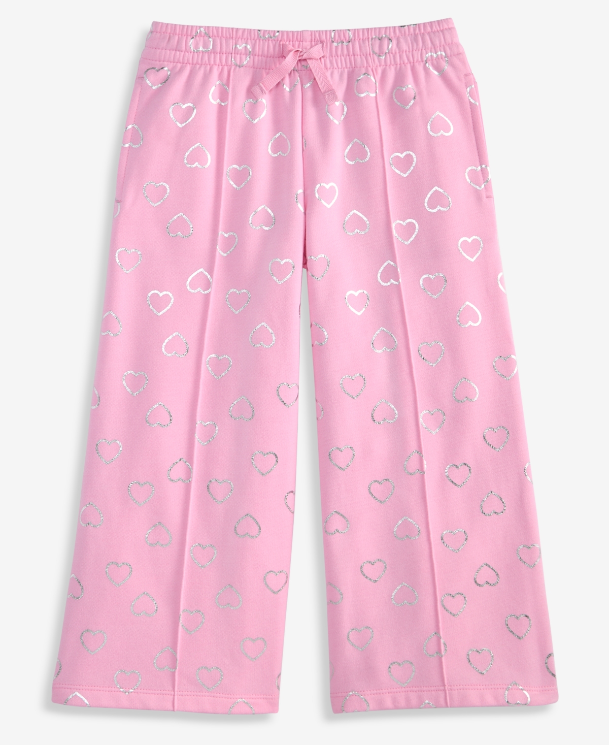 Epic Threads Kids' Girls' 12m-5t Metallic-heart Sweatpants, Macy's Exclusive In Bonbon