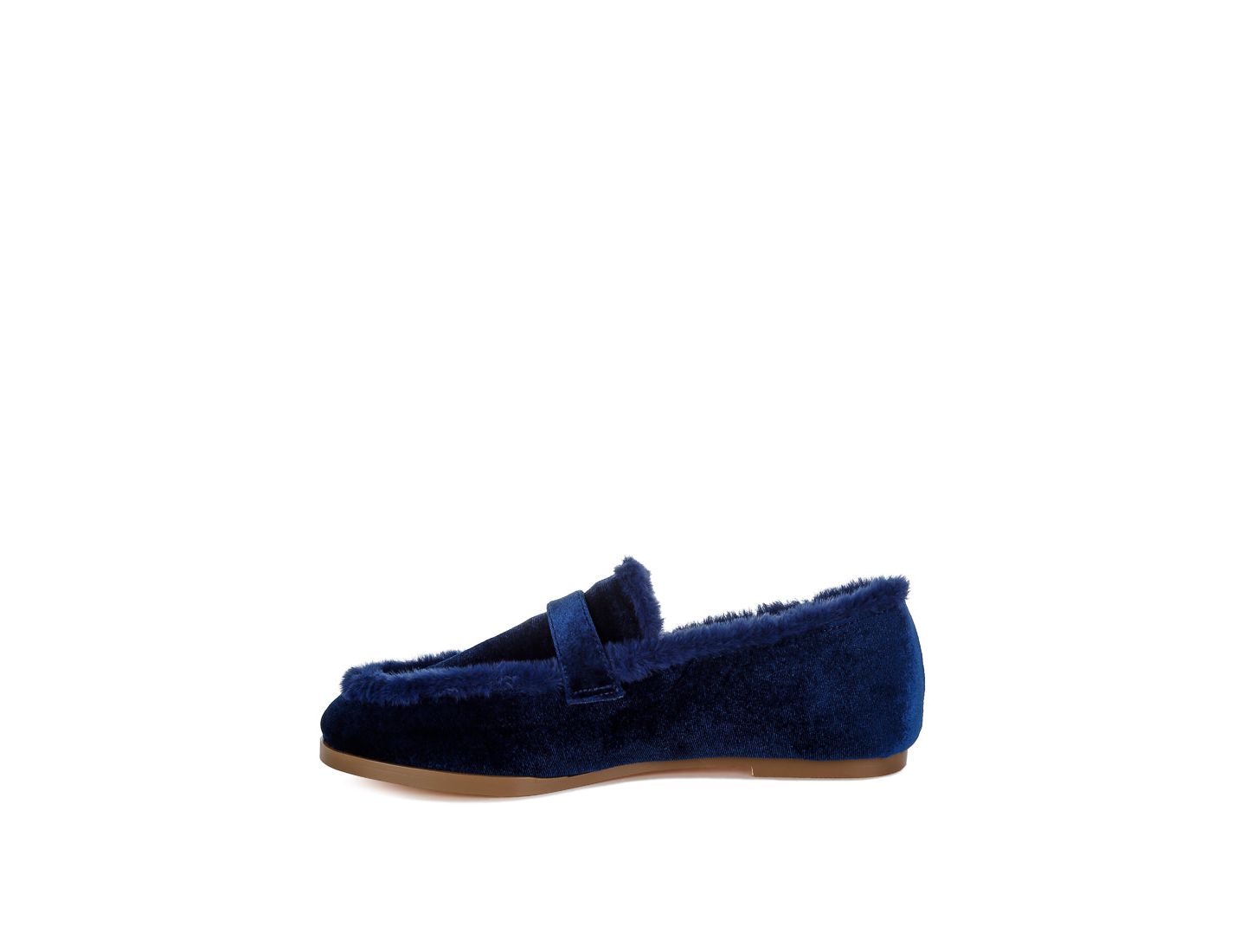 Женские туфли Rag & Co Bastian Fur Detail Velvet, цвет: Тёмный синий — фото 9