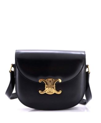 Triomphe Besace Clea Flap Bag Leather