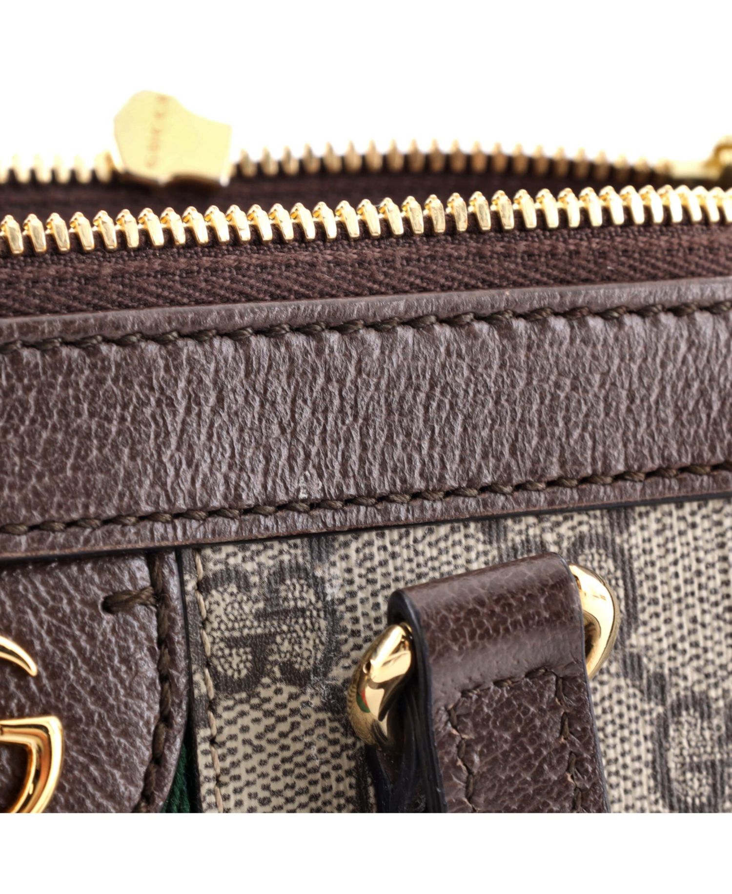 Small Ophidia Top Handle Tote GG Coated Canvas