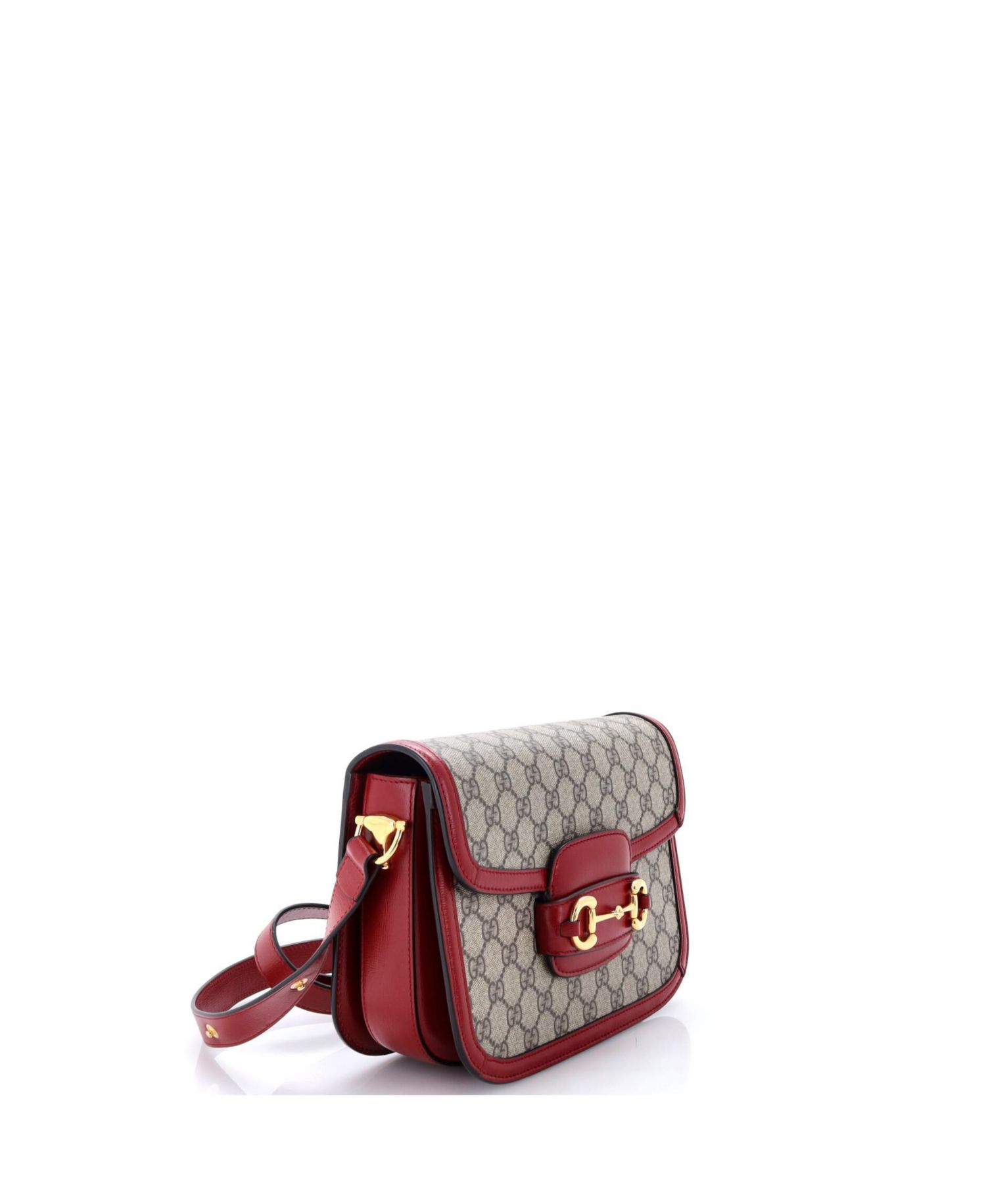 Small Horsebit 1955 Shoulder Bag GG Coated Canvas with Leather