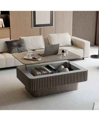38.6'' Fluted Lift-Top Coffee Table with Storage