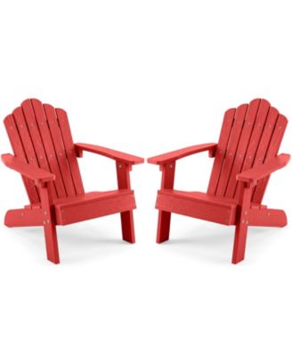 Set of 2 Kids Adirondack Chairs All Weather HIPS Outdoor Chairs for Children