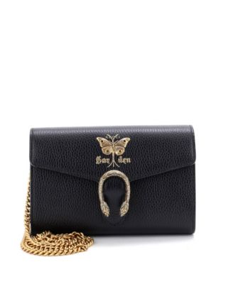 Garden Dionysus Chain Wallet Embellished Leather