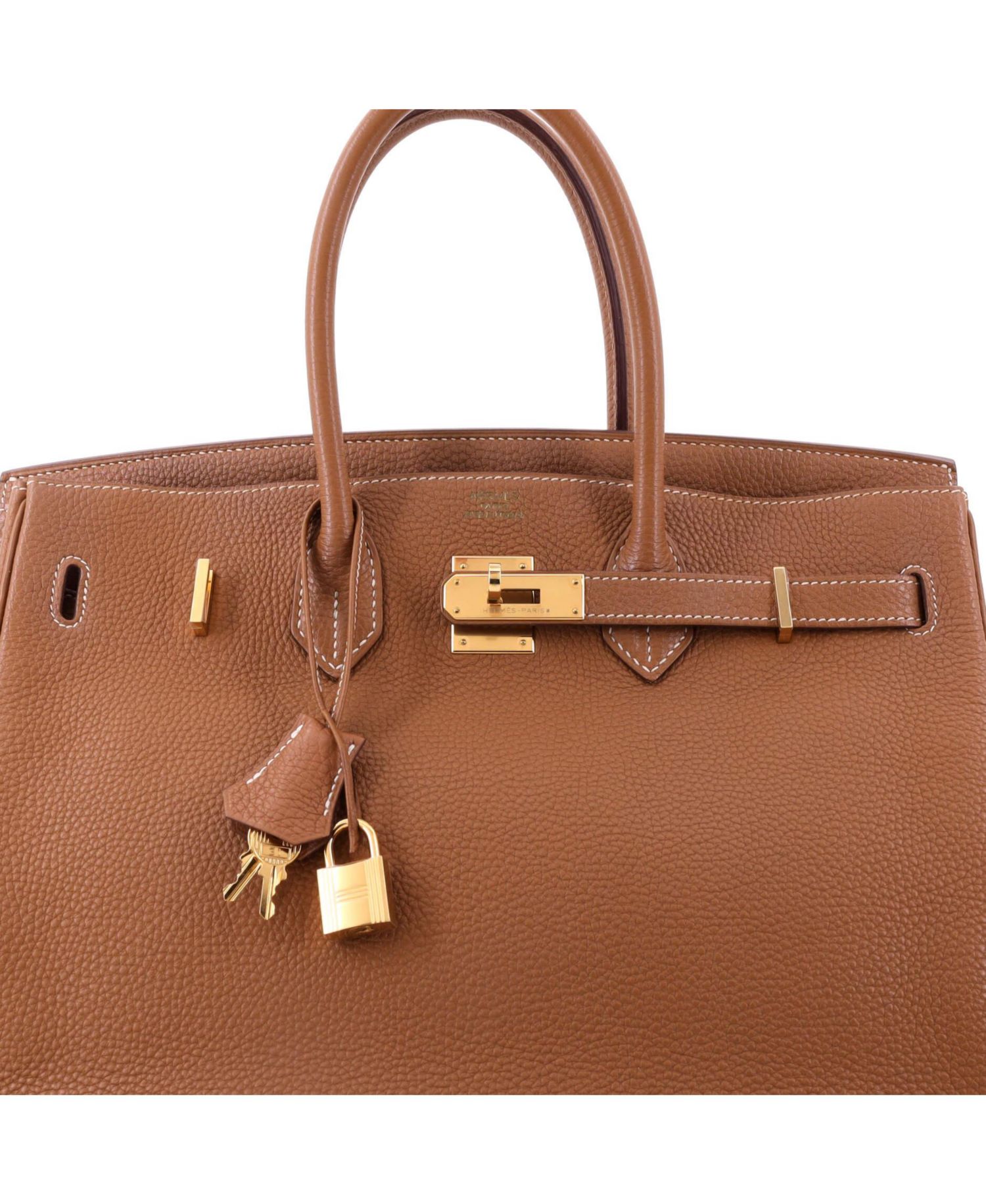 Birkin 35 Handbag Brown Togo with Gold Hardware