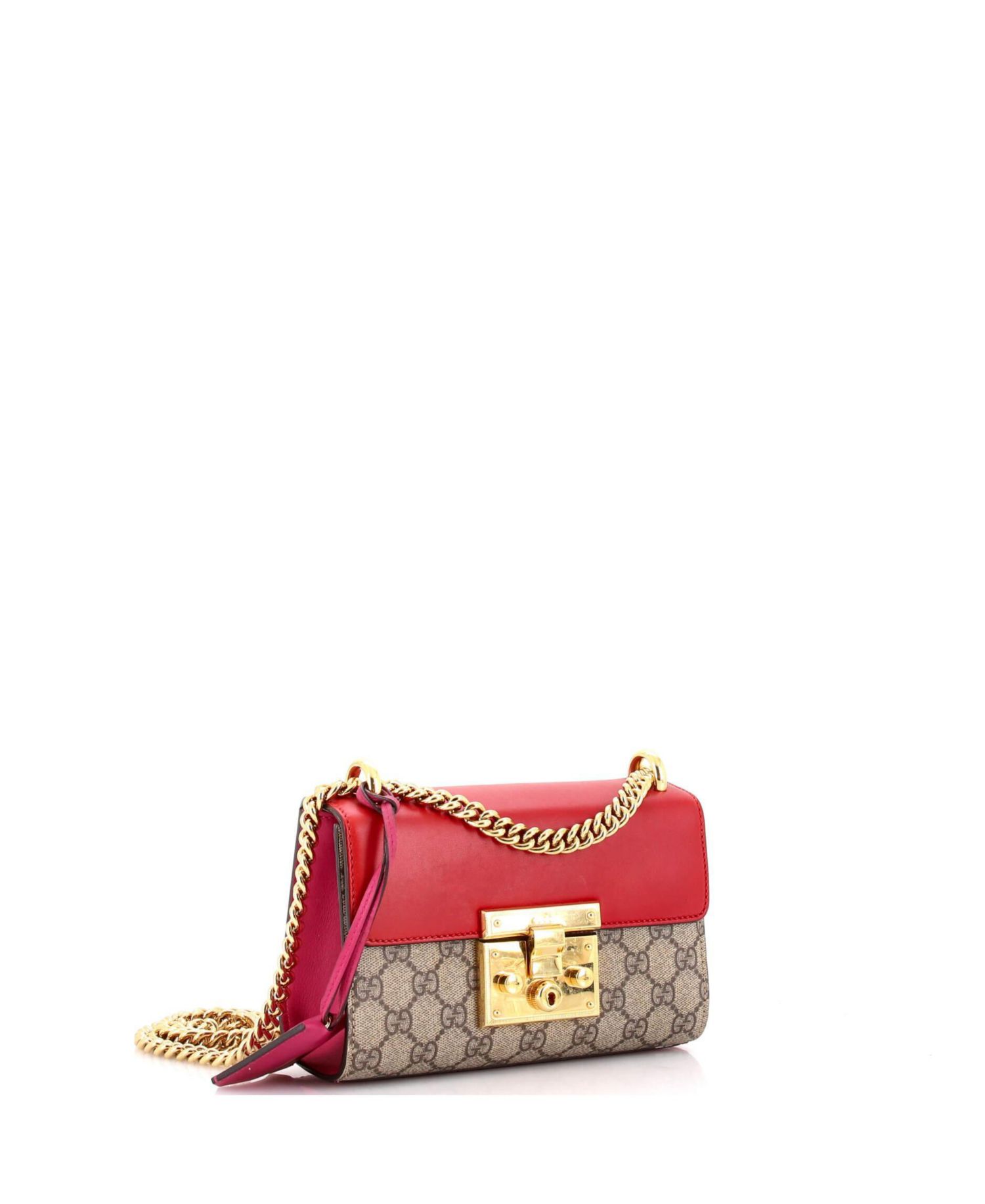Small Padlock Shoulder Bag GG Coated Canvas and Leather