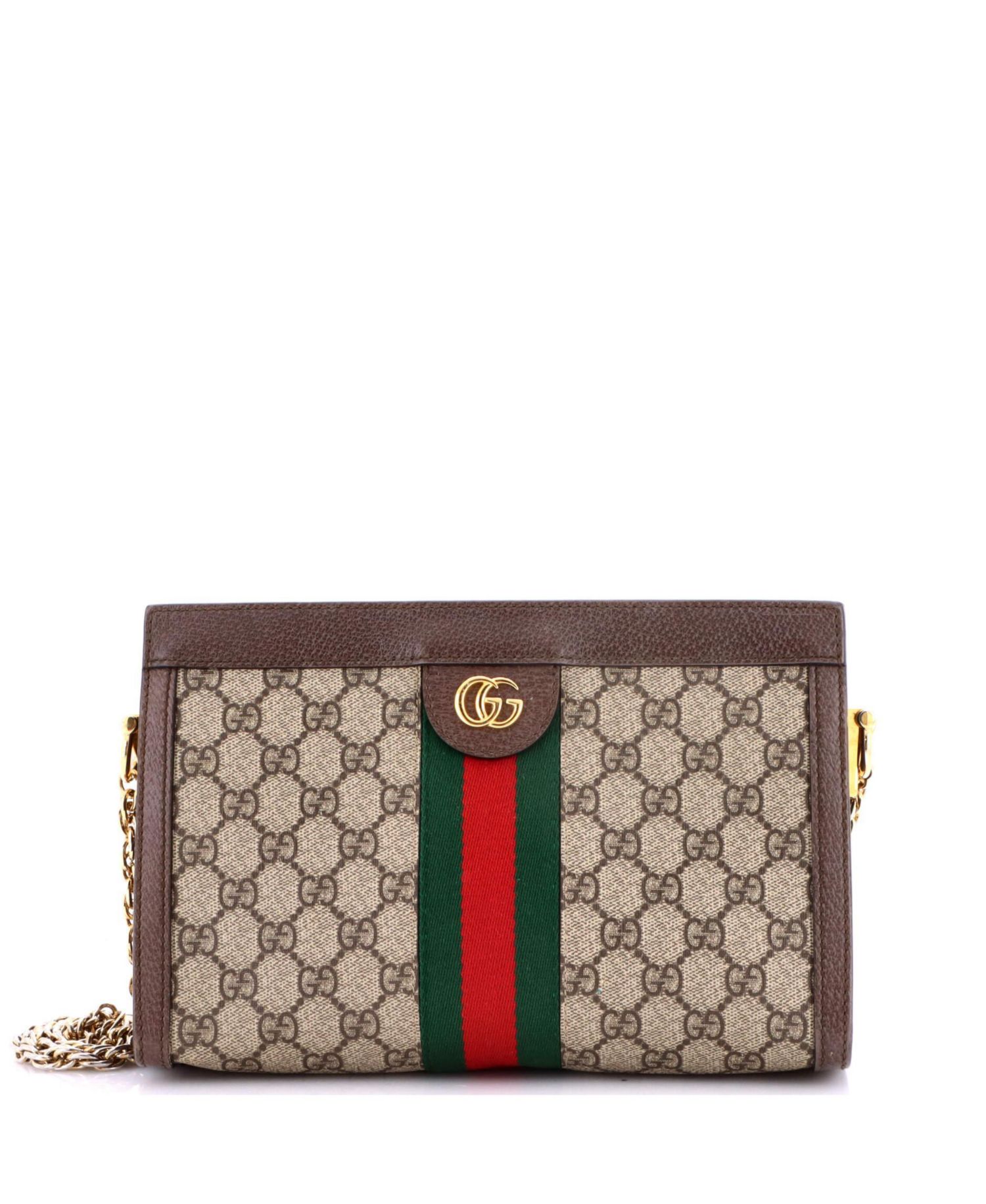 Small Ophidia Chain Shoulder Bag GG Coated Canvas