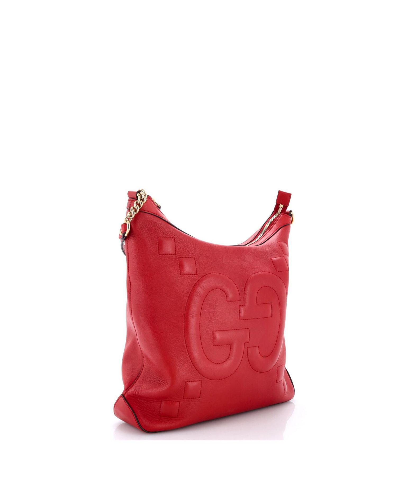 Large Apollo Hobo GG Embossed Calfskin