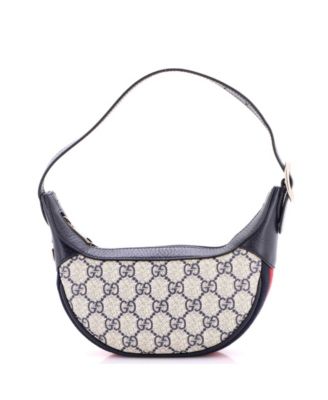 Mini Ophidia Half Moon Bag GG Coated Canvas