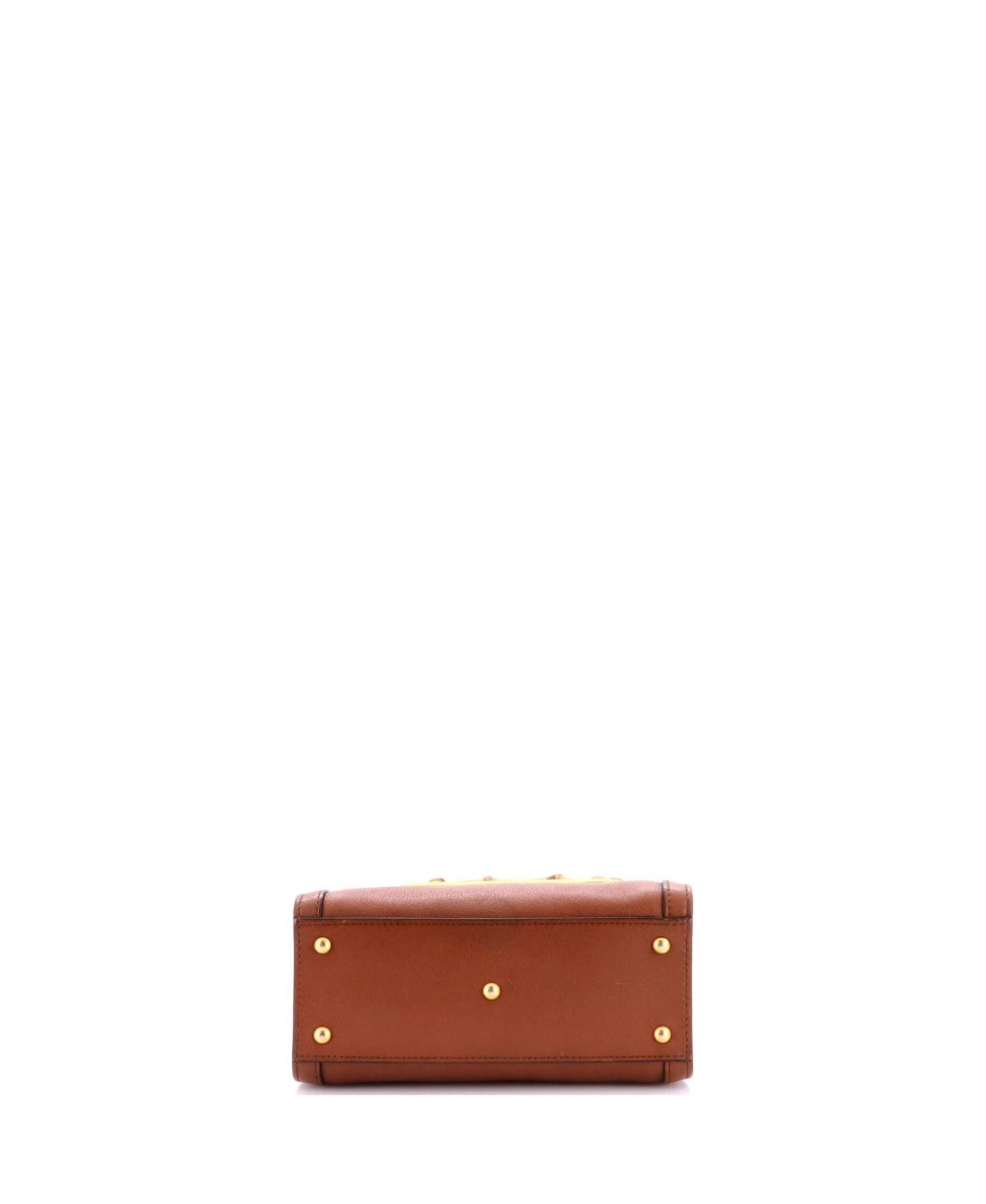 Mini Diana NM Bamboo Handle Tote Leather