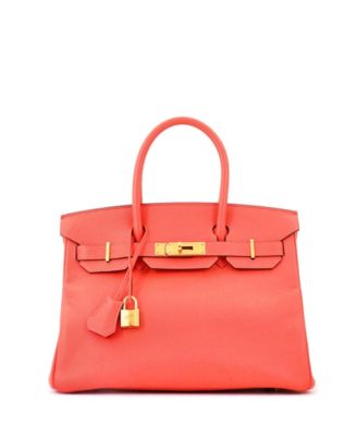 Birkin 30 Handbag Red Epsom with Gold Hardware