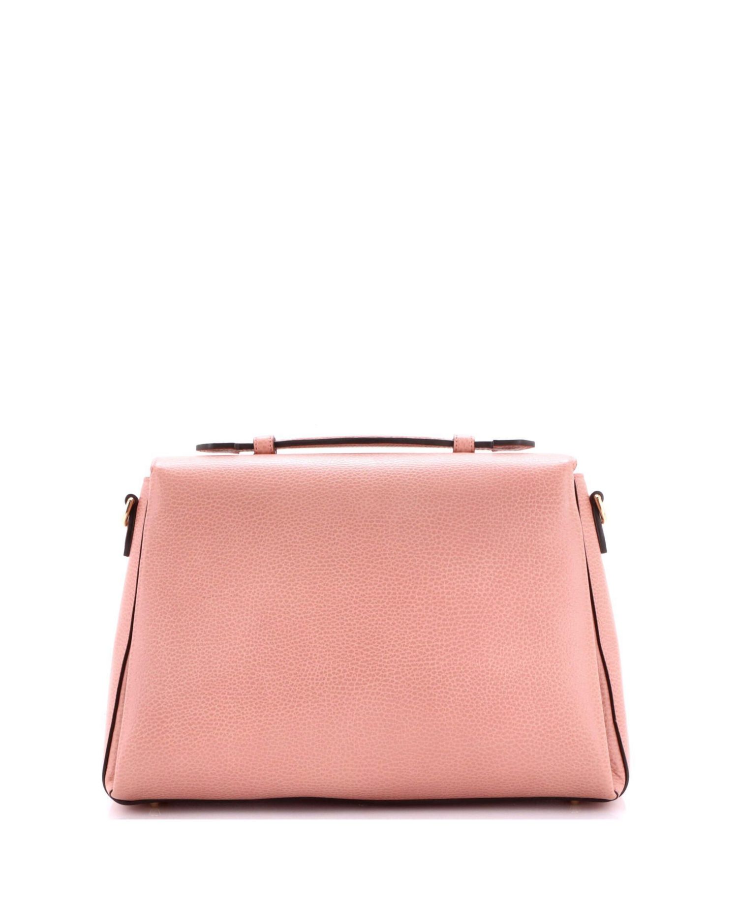 Medium Interlocking Top Handle Bag Leather