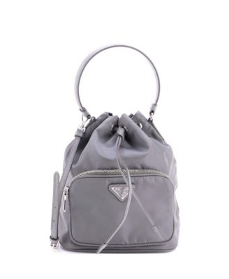 Small Drawstring Bucket Bag Re-Nylon