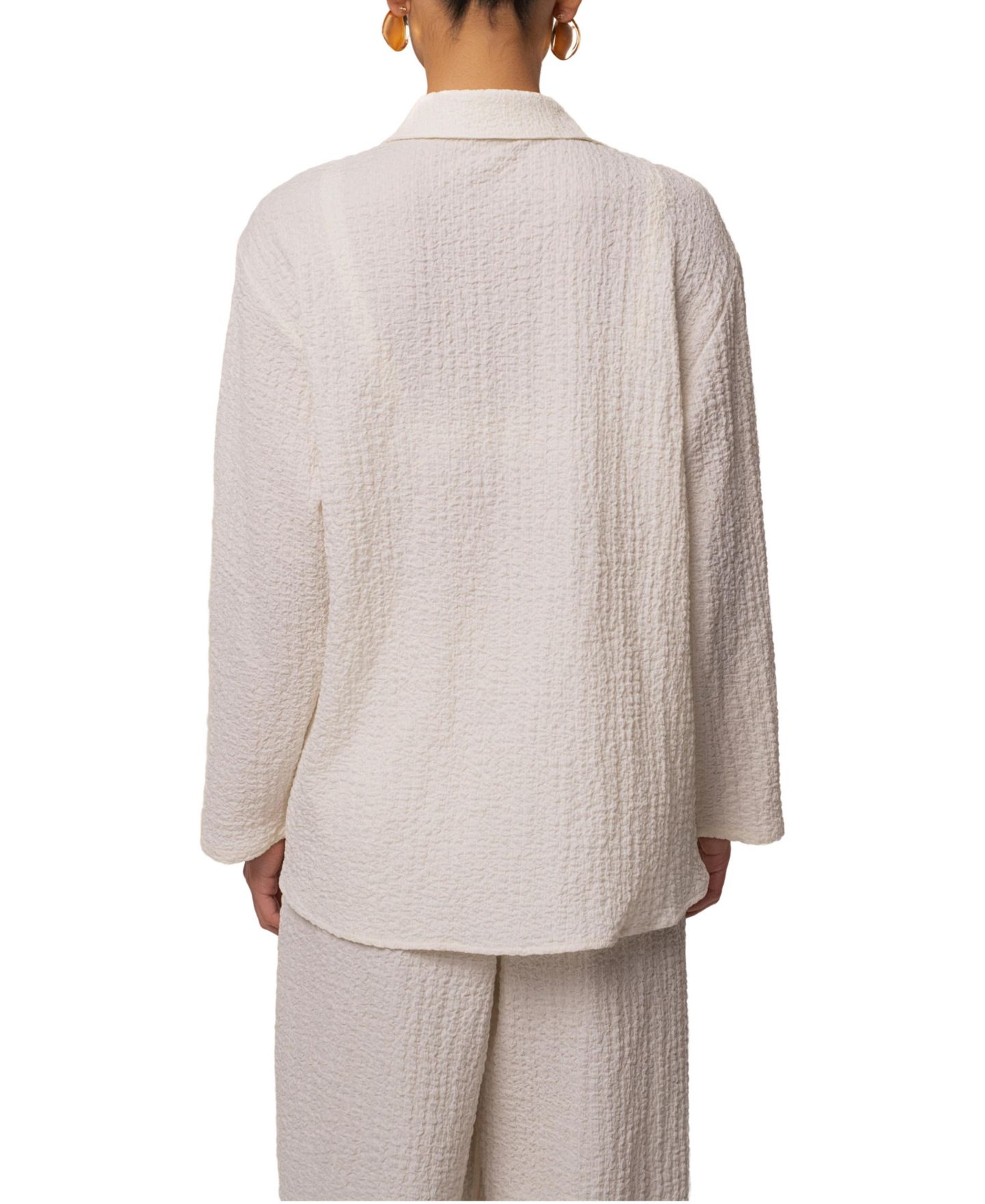 Женская блузка JLUXLABEL Unwind Tie-Front, цвет: Слоновая кость — фото 3