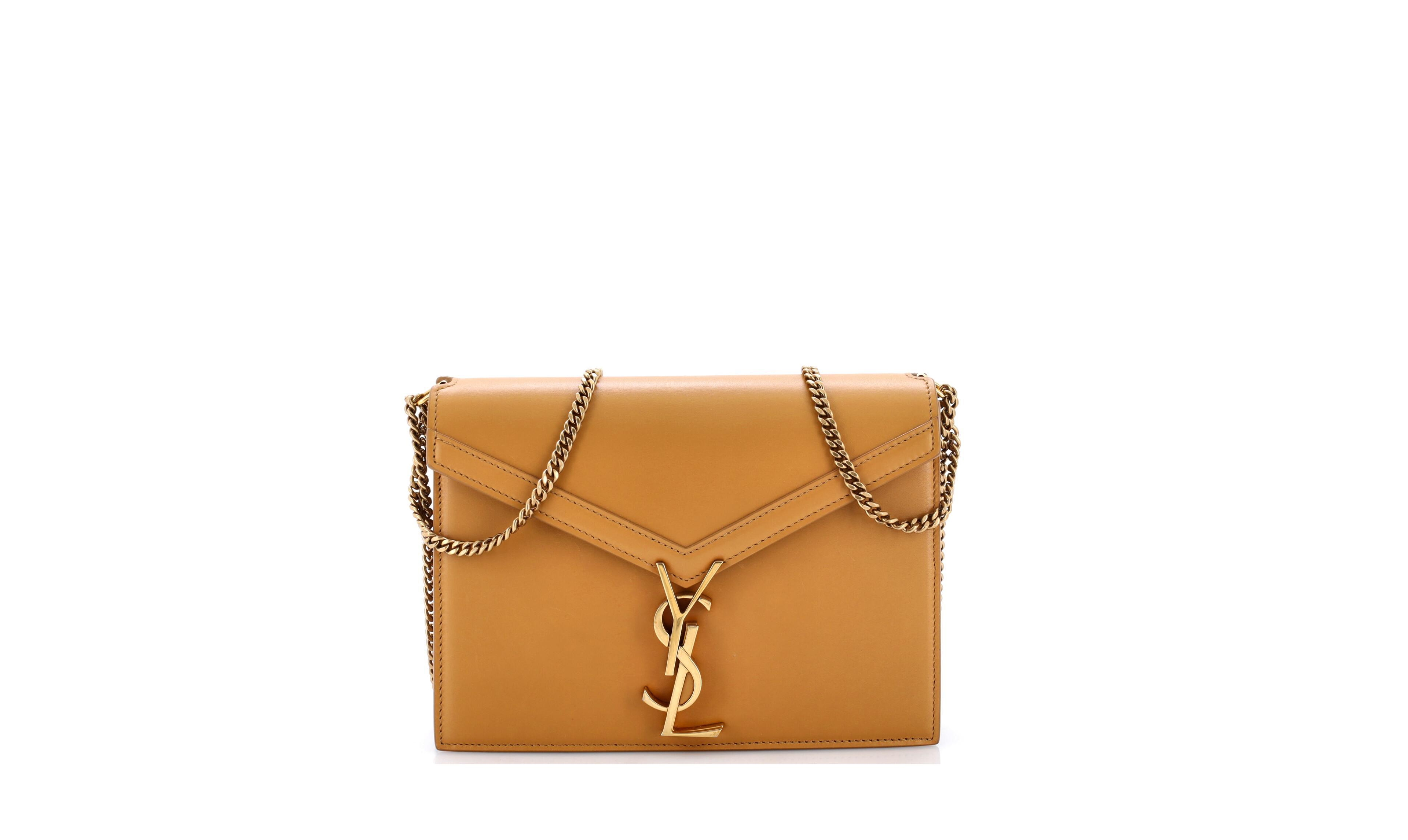Pre-Owned Saint Laurent Medium Cassandra Chain Shoulder Bag Leather