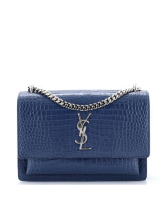 Medium Sunset Crossbody Bag Embossed Leather