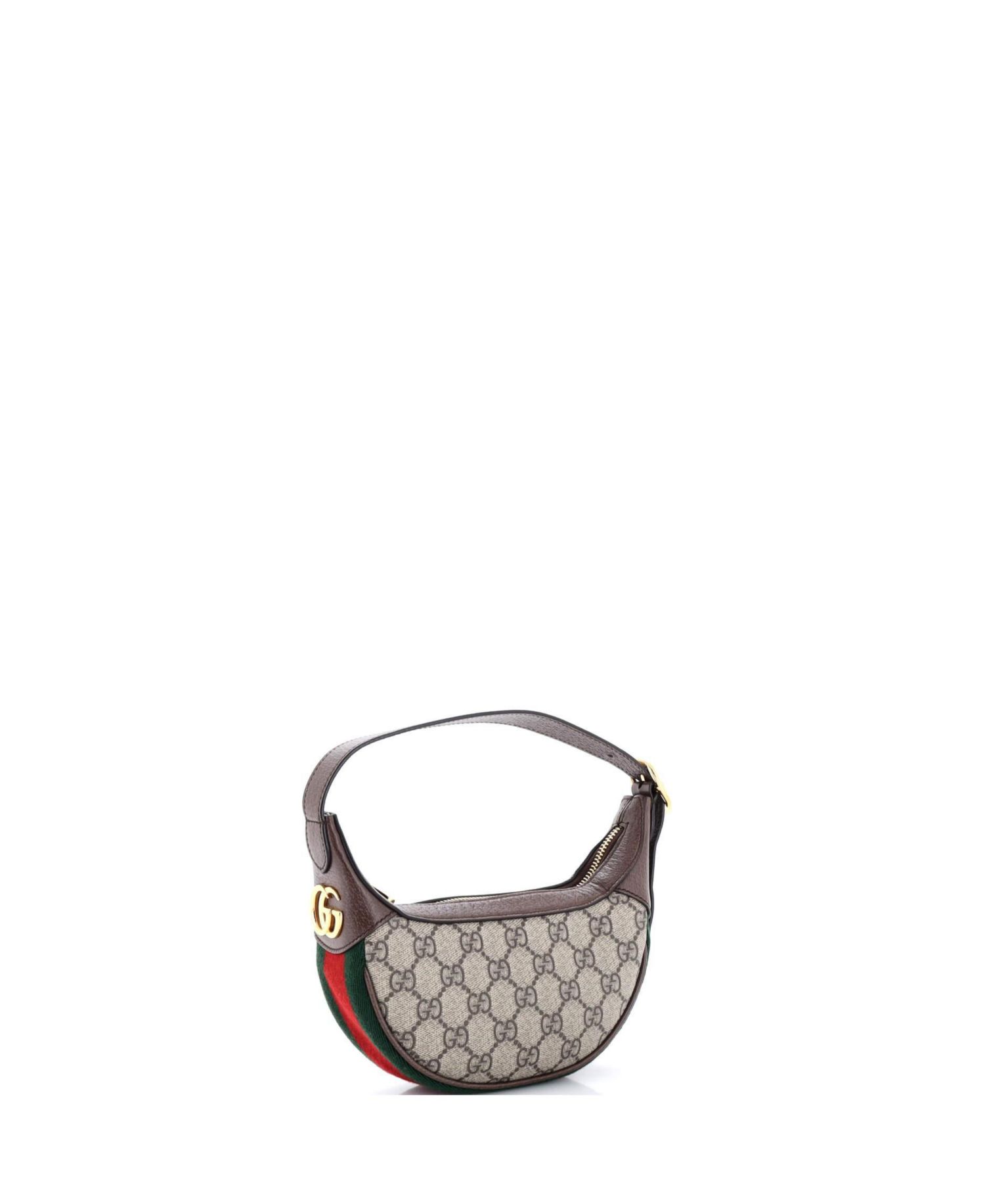 Mini Ophidia Half Moon Bag GG Coated Canvas