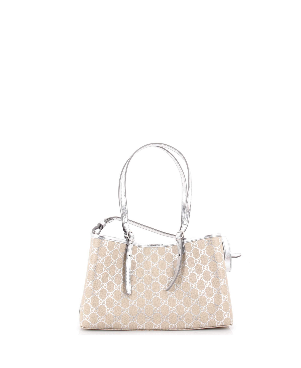 Pre-Owned Gucci Small Emblem Tote Gg Coated Canvas