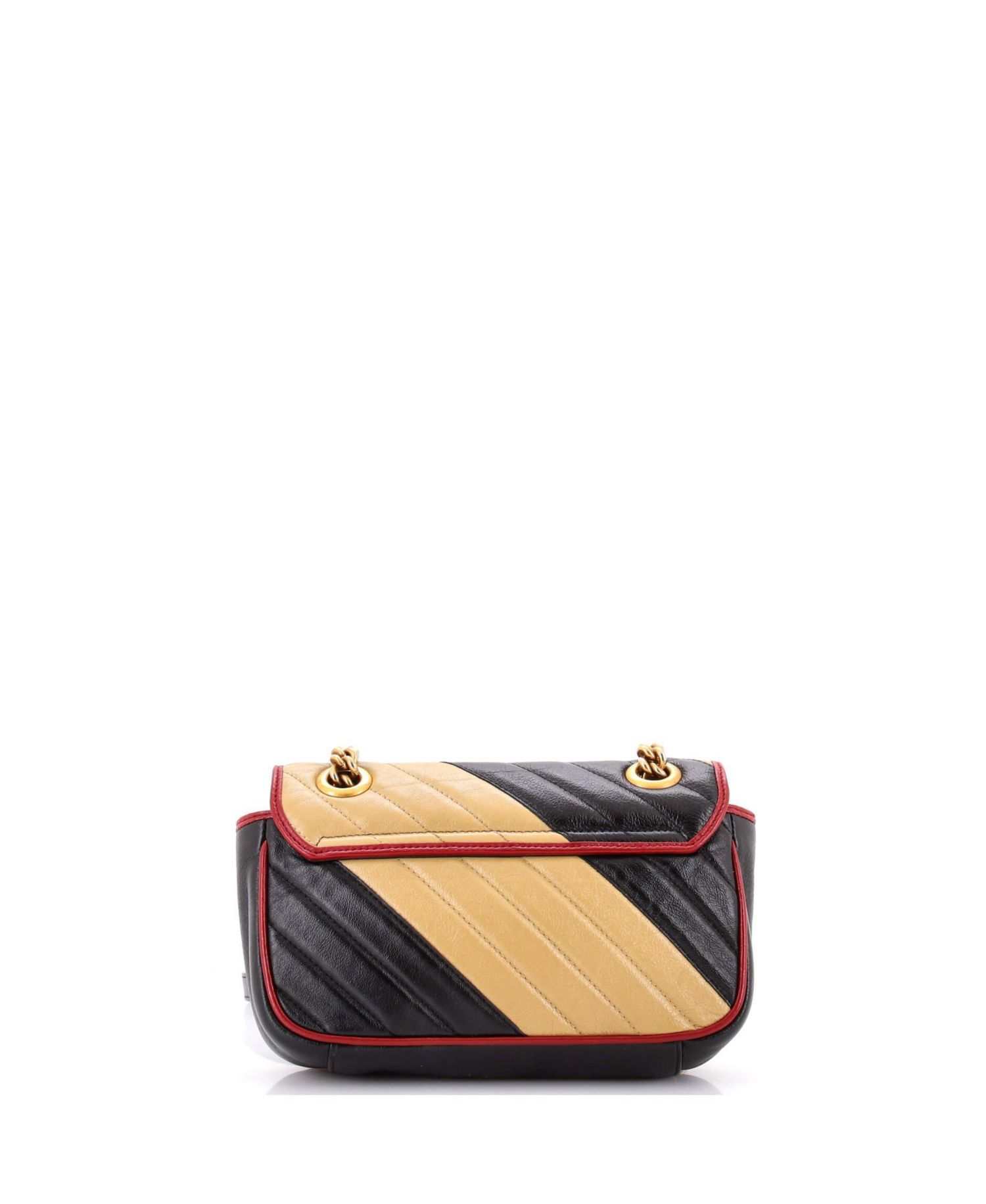 Mini GG Marmont Flap Bag Diagonal Quilted Leather