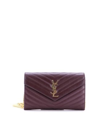 Medium Classic Monogram Wallet on Chain Matelasse Chevron Leather