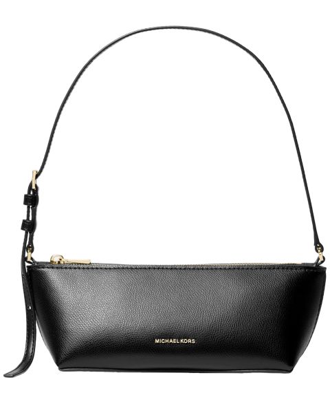 Женская сумка Michael Kors MICHAEL Laila Small East West Leather Small Pouchette Handbag, цвет: Чёрный