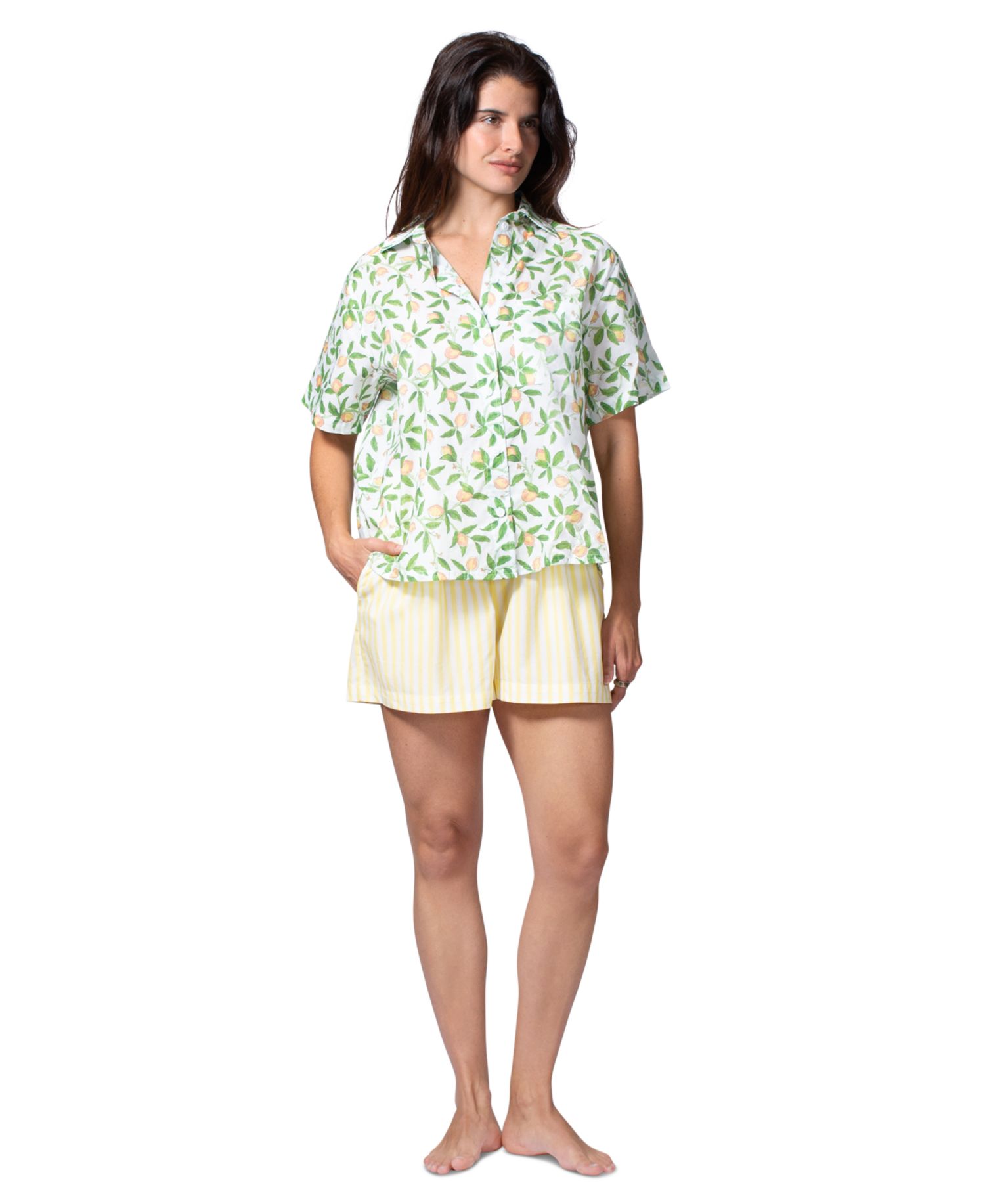 Women's Cotton Voile Short-Sleeve Pajama Top