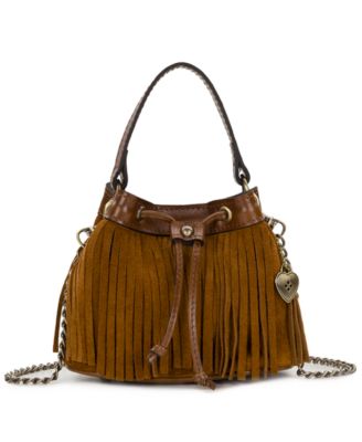 Elisa Mini Suede Drawstring Crossbody Bag