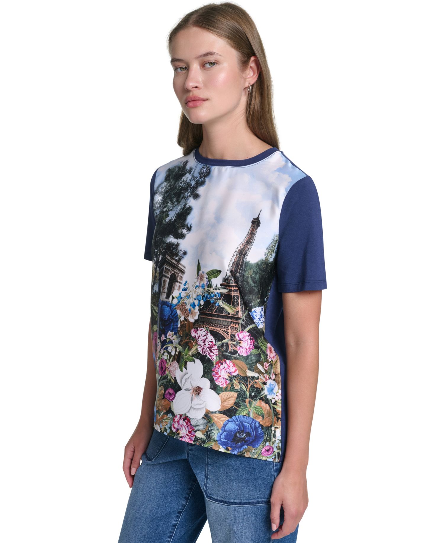 Women's Tie-Front Graphic Top