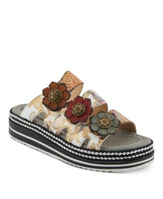 Woman's Spring Step Naomi-Monarch Slides with Leather Upper