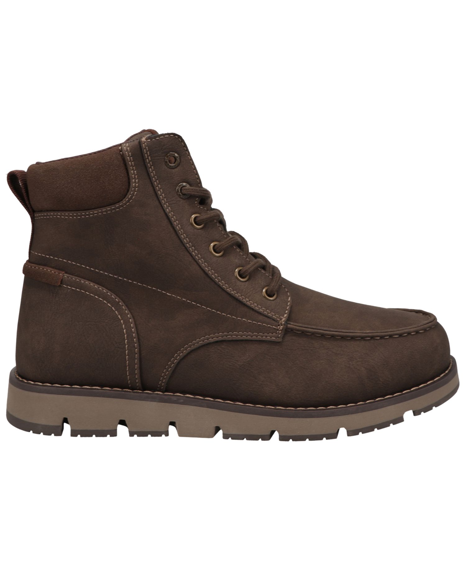 Men's Davis Rugged Casual Tumbled Moc-Toe Boots