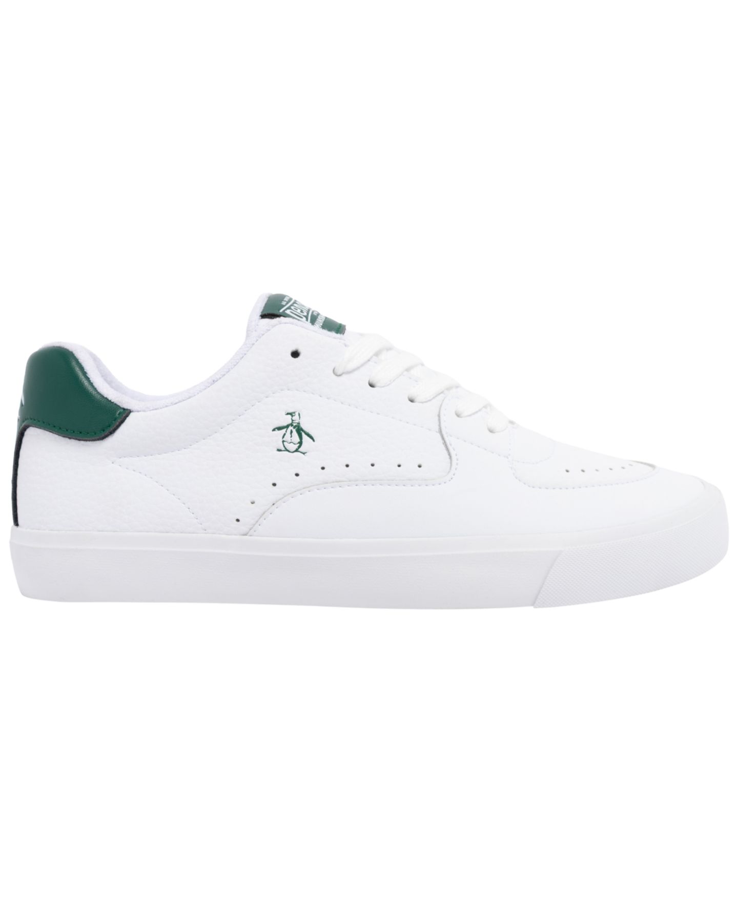 Мужские кроссовки Original Penguin Hadrik Round-Toe Casual, цвет: Белый / Тёмно-зелёный — фото 2