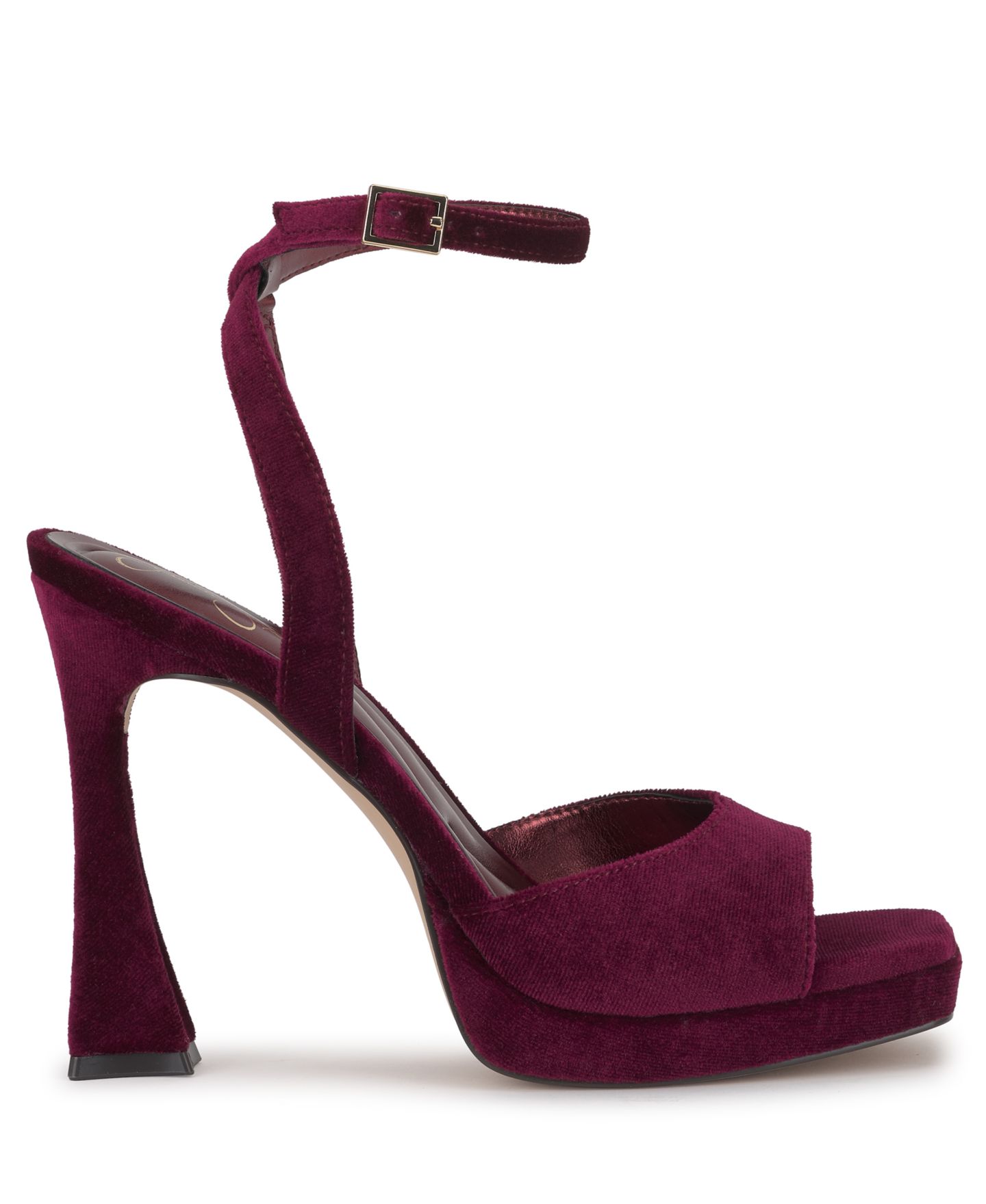 Женские сандалии Jessica Simpson Jixte Round Toe Dress Sandals, цвет: Тёмный вишнёвый бархатный — фото 2
