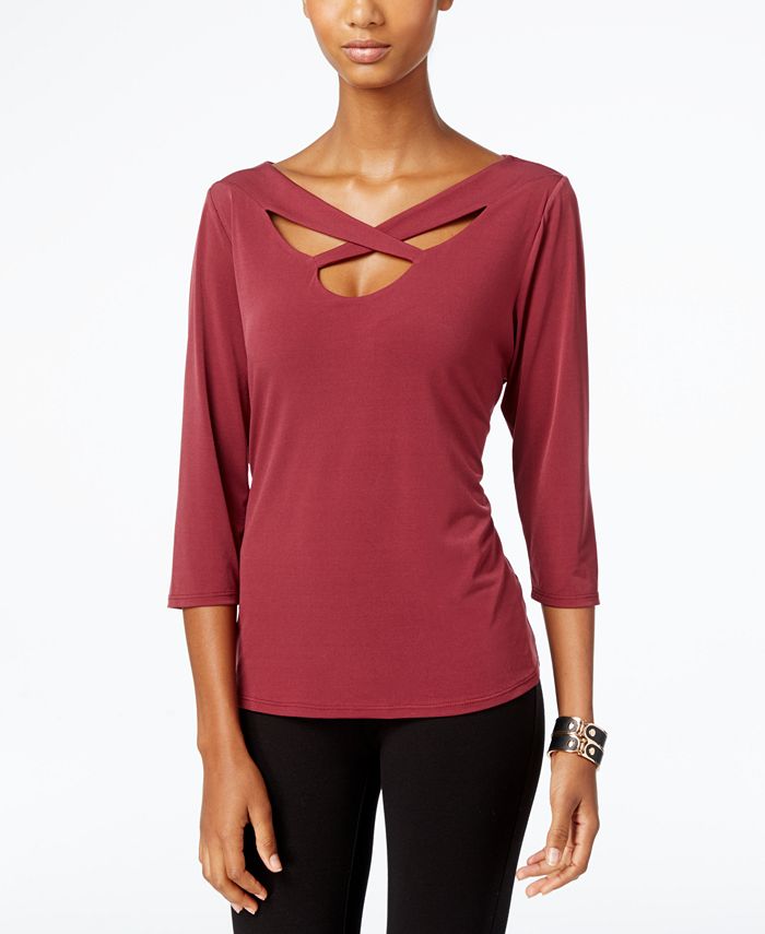 NY Collection Cutout Top - Macy's