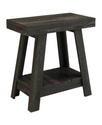 2-Tier Slim End Table with Storage for Sofa