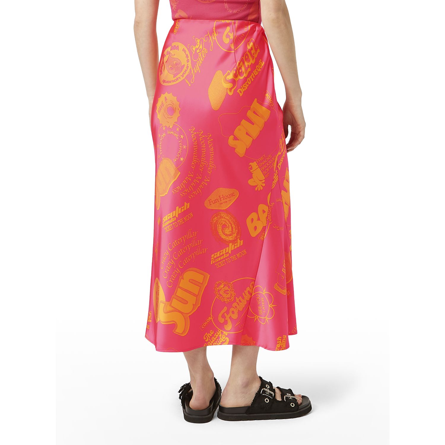 Women's Satin Midi Skirt