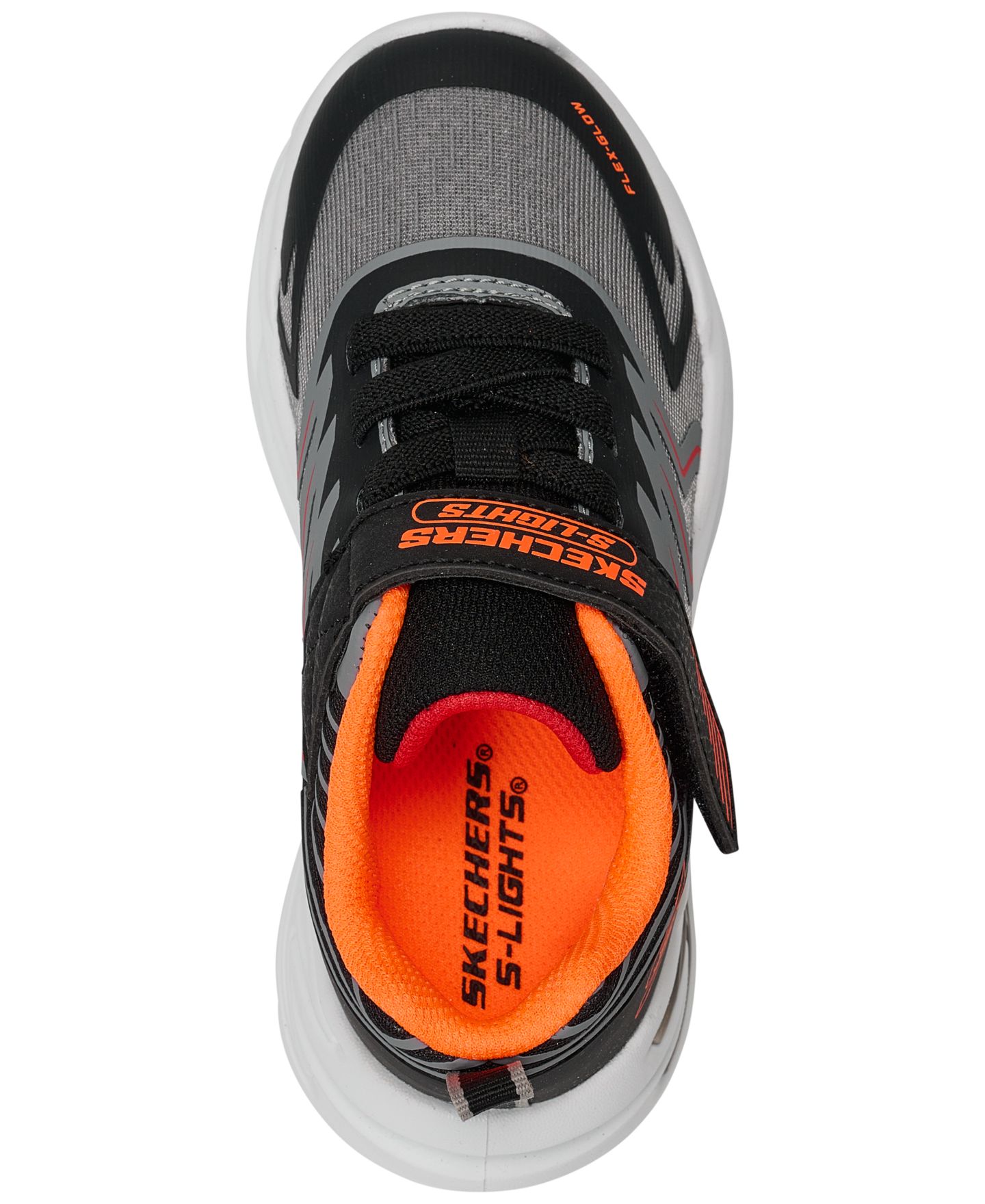 Детские кроссовки Skechers Lights Flex-Glow Ultra Prism-Pacer со светом, Finish Line, цвет: Чёрный — фото 5