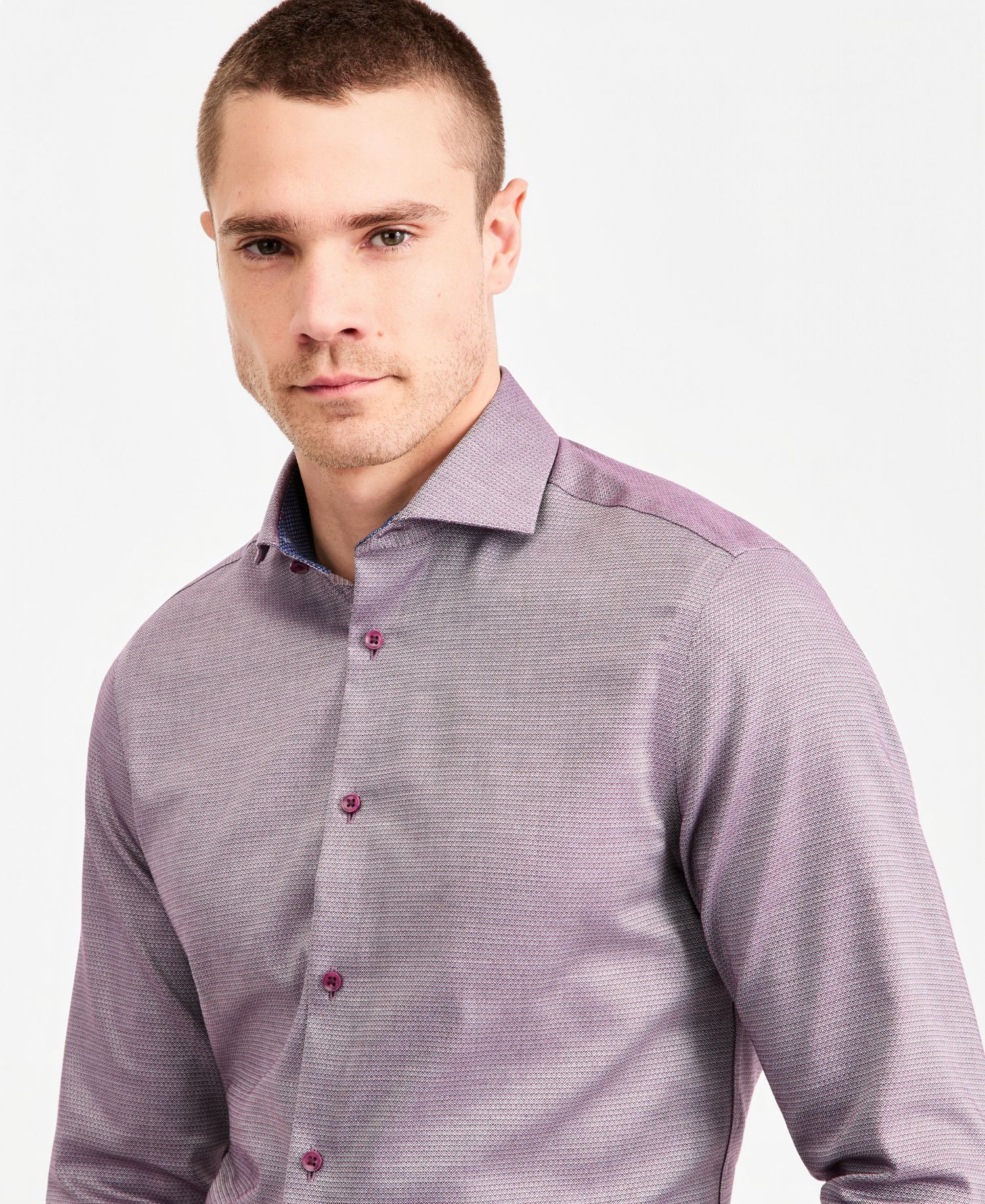 Ted Baker Men's Premium Non Iron Print Dress Shirt