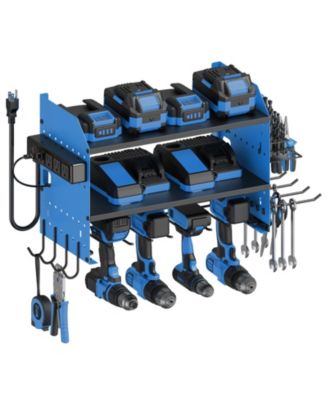 Power Tools Organizer Charging Station Wall Mount Drills Storage Gifts Men Father