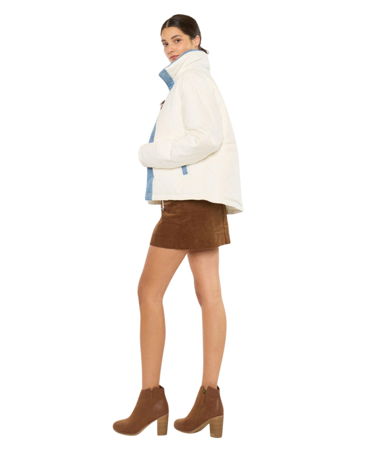 Women's USA Yerba Relaxed Front-Snap Puffer Jacket