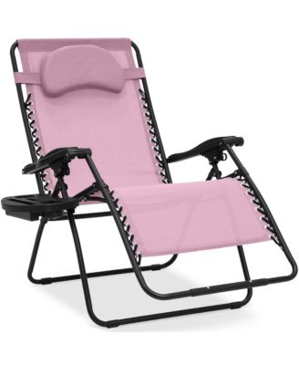 Oversized Zero Gravity Chair, Folding Outdoor Patio Recliner w/ Cup Holder