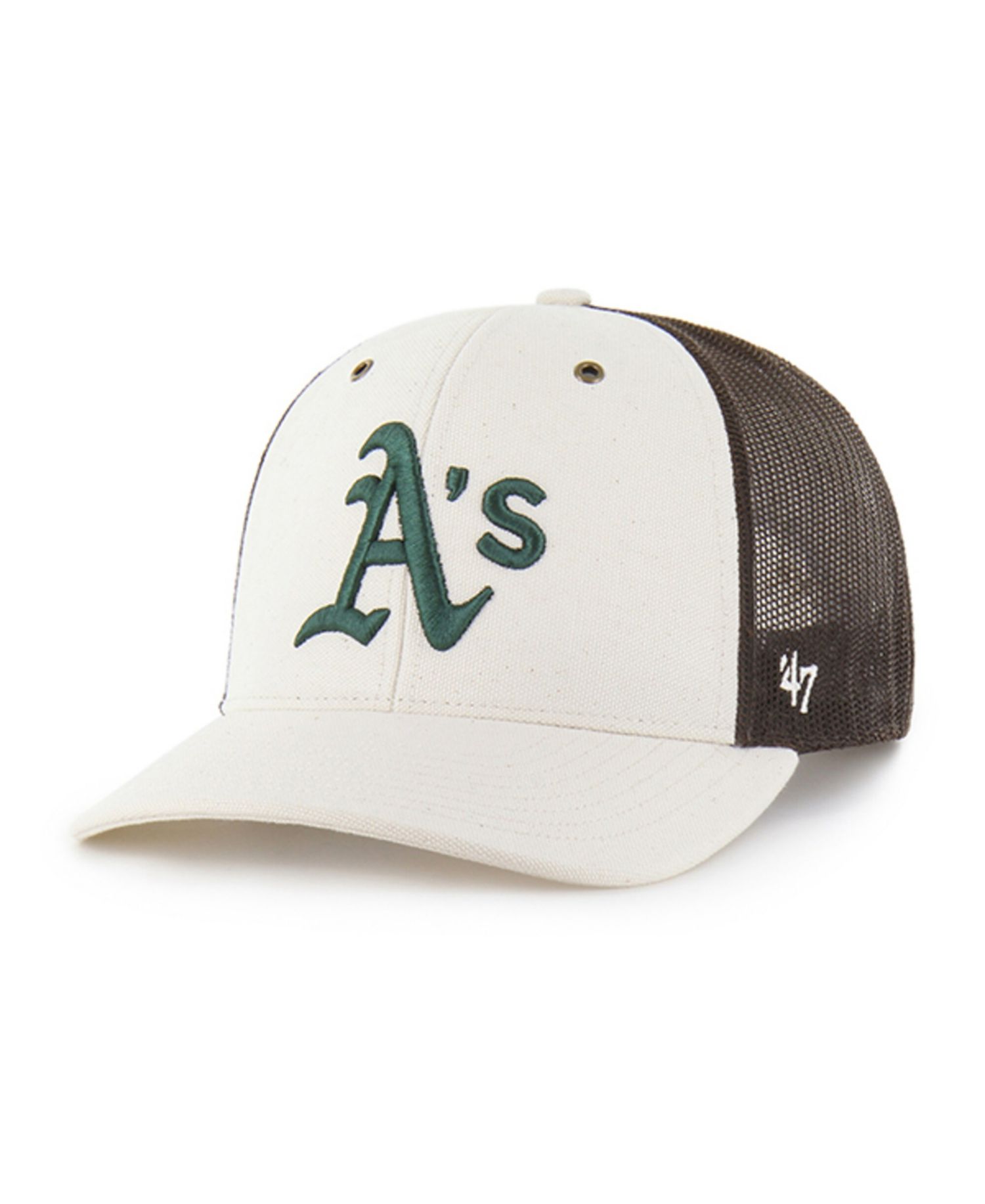 Carhartt x '47 Men's Natural/Brown Athletics Undyed Trucker Adjustable Hat