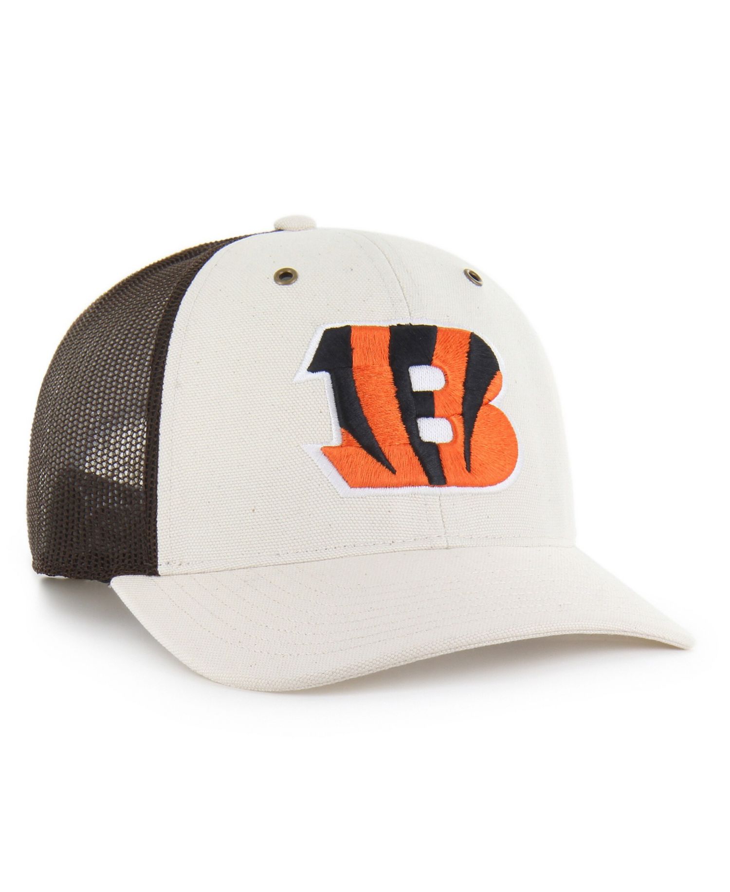 Carhartt x '47 Men's Natural/Brown Cincinnati Bengals Undyed Trucker Adjustable Hat