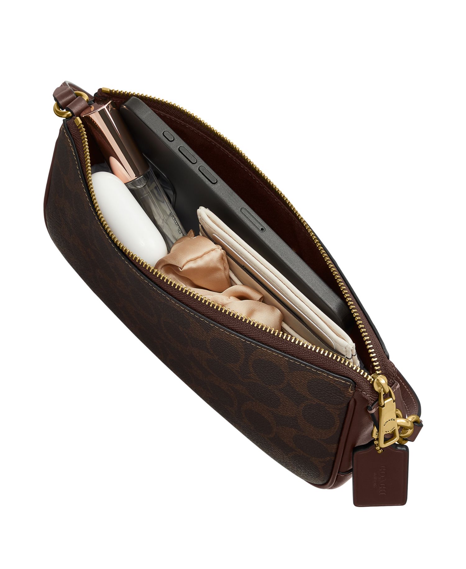 Plaza Small Signature Canvas Slim Shoulder Bag