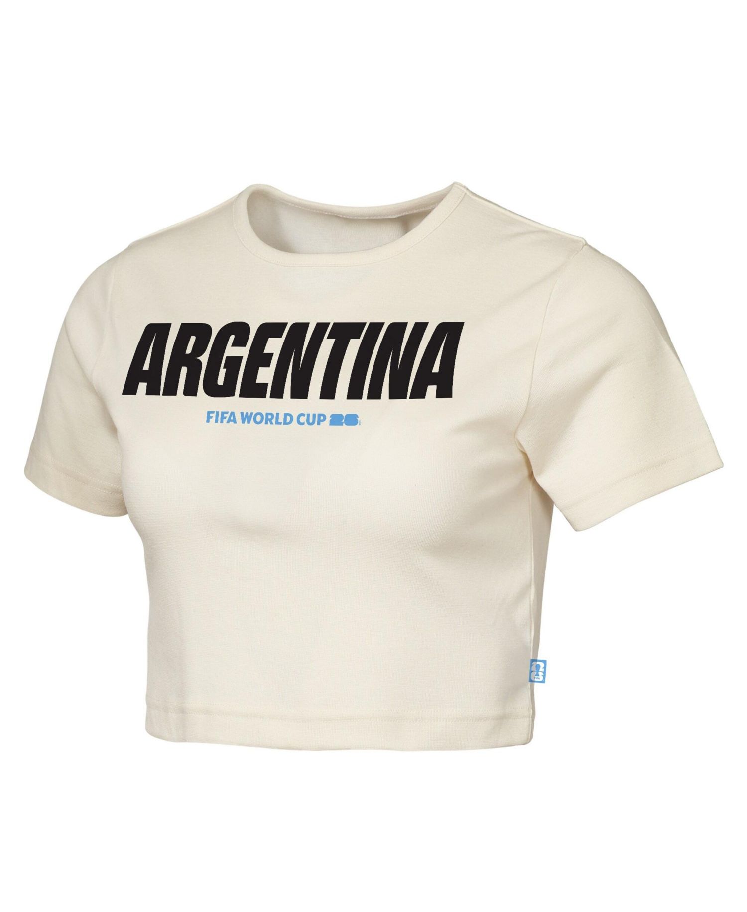 Women's Natural Argentina FIFA World Cup 2026 Elote Squad Cropped T-Shirt