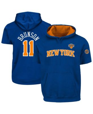 Men's Jalen Brunson Blue New York Knicks Big & Tall Short Sleeve Hoodie