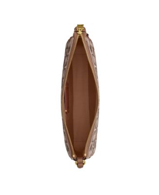 Plaza Small Crystal Signature Jacquard Shoulder Handbag thumbnail 4