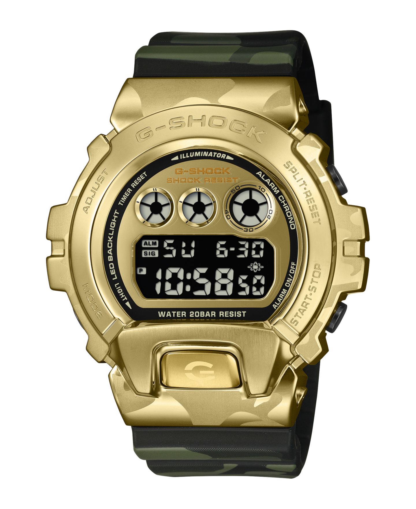 Мужские часы G-Shock Black Camo Resin Watch 50mm — фото 1